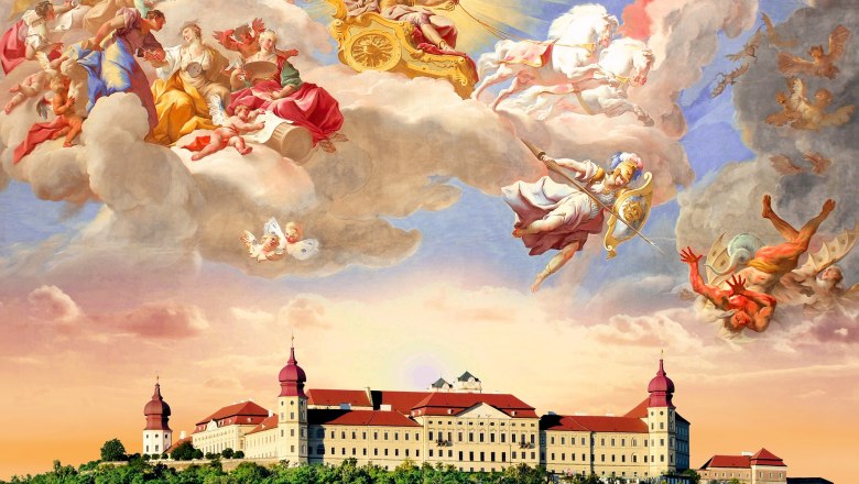Baroque ceiling painting above Göttweig Benedictine Abbey.