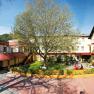 Exterior view of the Hotel Payerbacherhof with large tree in the inner courtyard.