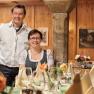 The owners of the Hotel Zum Schwarzen B&auml;ren, Martin and Erika Pritz, in their restaurant